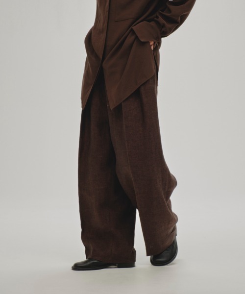 セール】Tuck Linen Trousers（その他パンツ）｜TODAYFUL