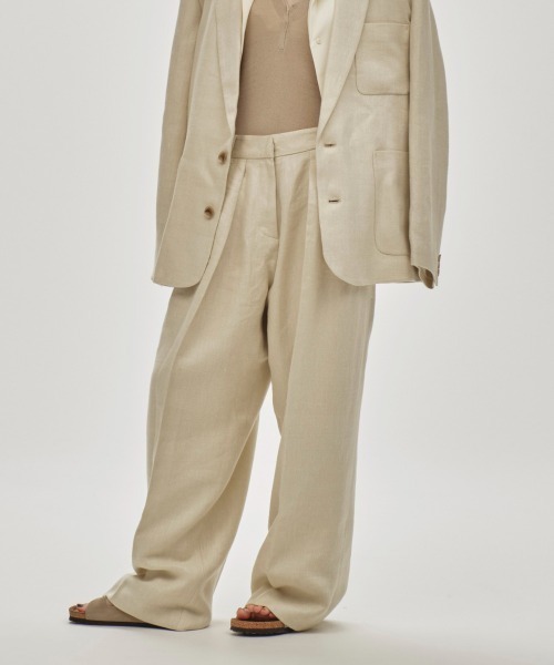 セール】Tuck Linen Trousers（その他パンツ）｜TODAYFUL