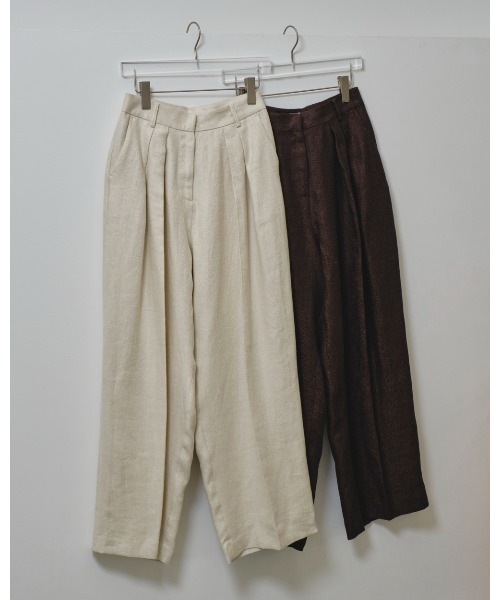 セール】Tuck Linen Trousers（その他パンツ）｜TODAYFUL