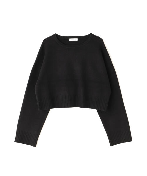 NATURAL BEAUTY BASIC（ナチュラルビューティーベーシック）の「◇ダブルジャガードクロップドニット（ニット/セーター・レディース・ブラック/グレー/オフホワイト/レッド・FREE）」の5枚目の写真