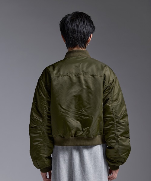 ショート丈ナイロン/合皮中綿MA-1【UNISEX】（MA-1）｜MSG