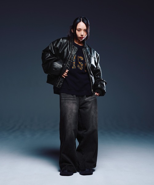 セール】ショート丈ナイロン/合皮中綿MA-1【UNISEX】（MA-1）｜MSG