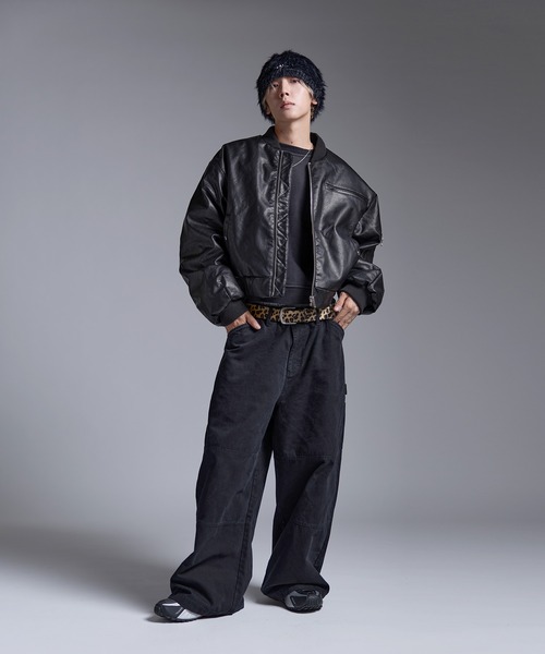 セール】ショート丈ナイロン/合皮中綿MA-1【UNISEX】（MA-1）｜MSG