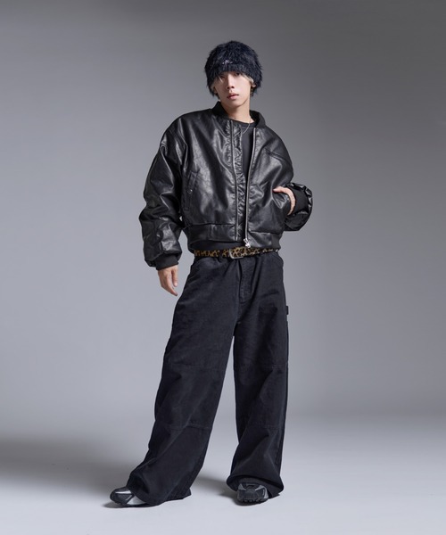 ショート丈ナイロン/合皮中綿MA-1【UNISEX】（MA-1）｜MSG