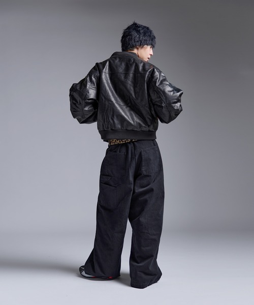 ショート丈ナイロン/合皮中綿MA-1【UNISEX】（MA-1）｜MSG