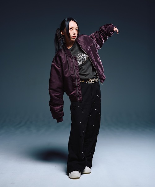 【値下げ交渉歓迎！】MSG ショート丈ナイロン/合皮中綿MA-1 セール】ショート丈ナイロン/合皮中綿MA-1【UNISEX】（MA-1）｜MSG