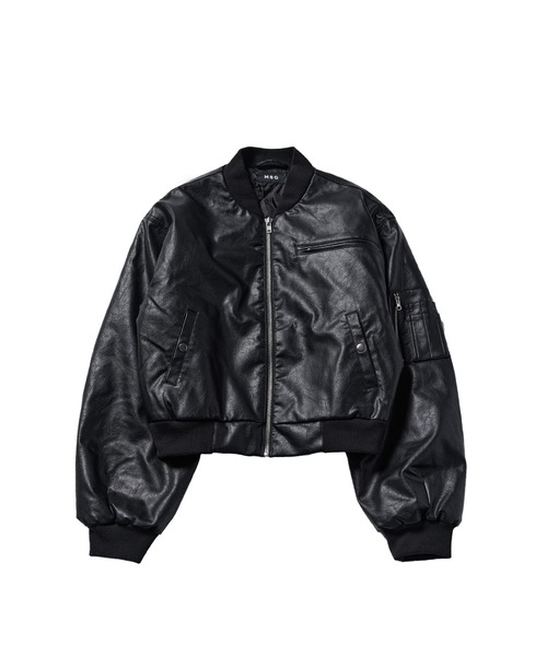 ショート丈ナイロン/合皮中綿MA-1【UNISEX】（MA-1）｜MSG