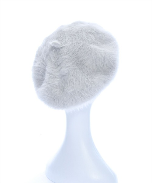 clear（クリア）の「ファーベレー帽 [ふわふわ フェミニン]≪再入荷≫（ハンチング/ベレー帽・レディース・ブラック/ライトグレー/アイボリー/ブラウン・F）」の10枚目の写真
