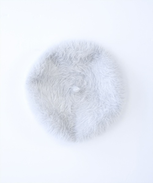 clear（クリア）の「ファーベレー帽 [ふわふわ フェミニン]≪再入荷≫（ハンチング/ベレー帽・レディース・ブラック/ライトグレー/アイボリー/ブラウン・F）」の11枚目の写真