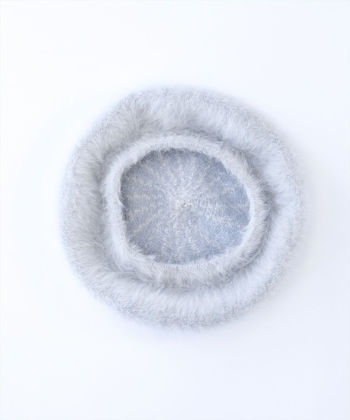 clear（クリア）の「ファーベレー帽 [ふわふわ フェミニン]≪再入荷≫（ハンチング/ベレー帽・レディース・ブラック/ライトグレー/アイボリー/ブラウン・F）」の12枚目の写真