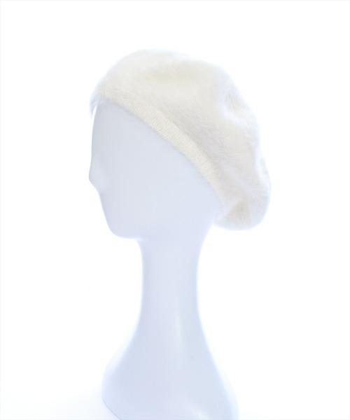 clear（クリア）の「ファーベレー帽 [ふわふわ フェミニン]≪再入荷≫（ハンチング/ベレー帽・レディース・ブラック/ライトグレー/アイボリー/ブラウン・F）」の8枚目の写真