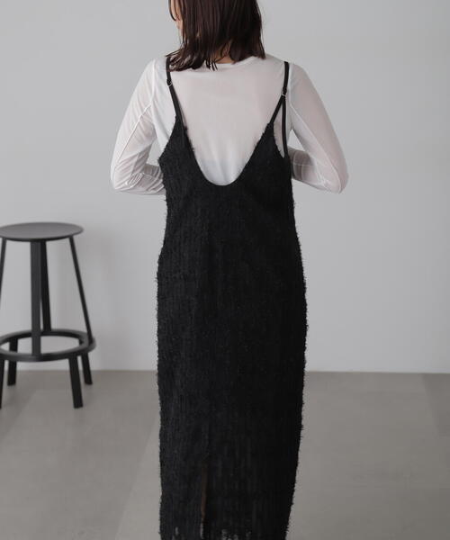 FREE'S MART（フリーズマート）の「◆シャギーキャミナローワンピース（ワンピース・レディース・ホワイト/ブラック・FREE）」の10枚目の写真