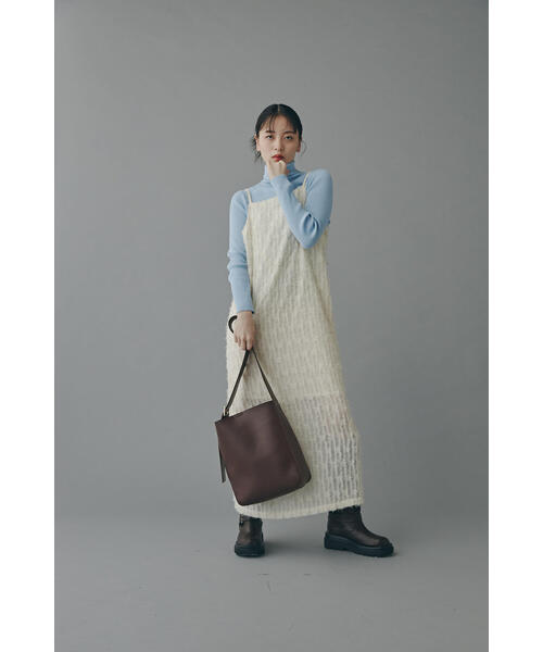 FREE'S MART（フリーズマート）の「◆シャギーキャミナローワンピース（ワンピース・レディース・ホワイト/ブラック・FREE）」の13枚目の写真