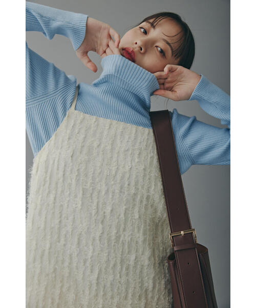 FREE'S MART（フリーズマート）の「◆シャギーキャミナローワンピース（ワンピース・レディース・ホワイト/ブラック・FREE）」の14枚目の写真