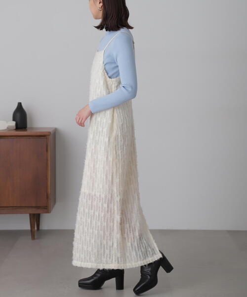 FREE'S MART（フリーズマート）の「◆シャギーキャミナローワンピース（ワンピース・レディース・ホワイト/ブラック・FREE）」の21枚目の写真