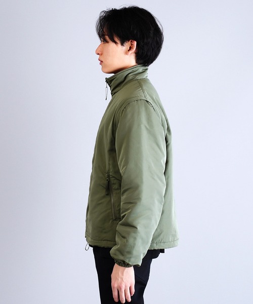 jiggys shop（ジギーズショップ）の「2WAY 袖取り外し スタンドカラー パデット中綿 ブルゾン（ブルゾン・メンズ・ブラック/ライトカーキ・MEDIUM/LARGE/X-LARGE）」の8枚目の写真