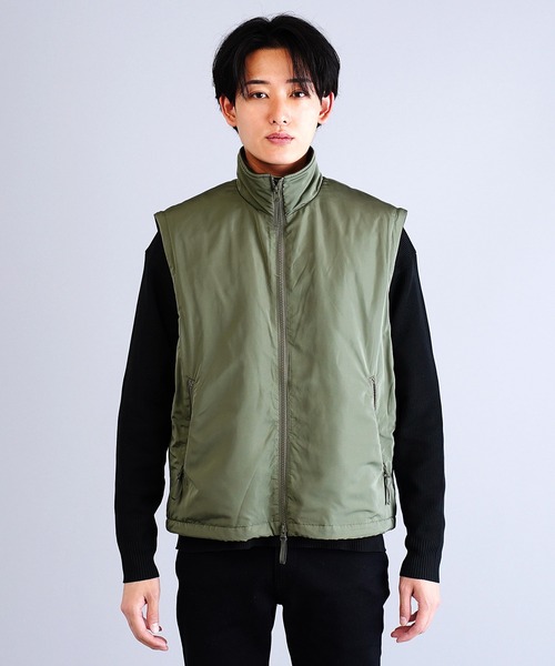 jiggys shop（ジギーズショップ）の「2WAY 袖取り外し スタンドカラー パデット中綿 ブルゾン（ブルゾン・メンズ・ブラック/ライトカーキ・MEDIUM/LARGE/X-LARGE）」の10枚目の写真