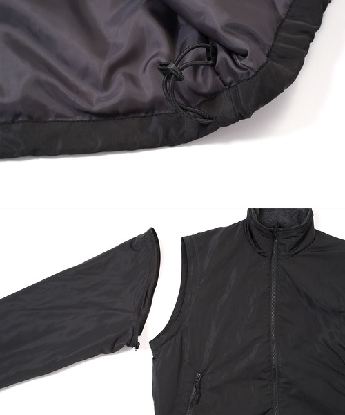 jiggys shop（ジギーズショップ）の「2WAY 袖取り外し スタンドカラー パデット中綿 ブルゾン（ブルゾン・メンズ・ブラック/ライトカーキ・MEDIUM/LARGE/X-LARGE）」の16枚目の写真