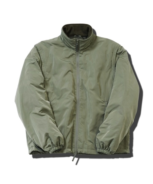 jiggys shop（ジギーズショップ）の「2WAY 袖取り外し スタンドカラー パデット中綿 ブルゾン（ブルゾン・メンズ・ブラック/ライトカーキ・MEDIUM/LARGE/X-LARGE）」の5枚目の写真