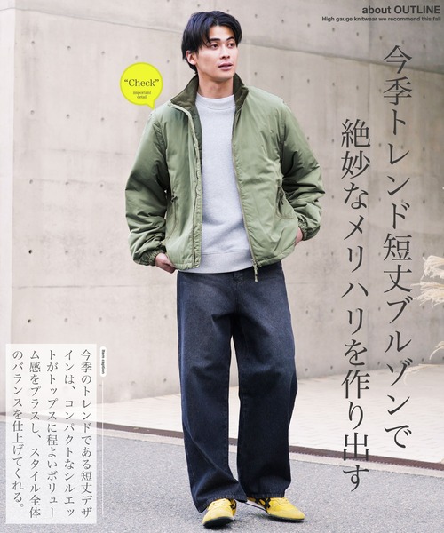 jiggys shop（ジギーズショップ）の「2WAY 袖取り外し スタンドカラー パデット中綿 ブルゾン（ブルゾン・メンズ・ブラック/ライトカーキ・MEDIUM/LARGE/X-LARGE）」の22枚目の写真