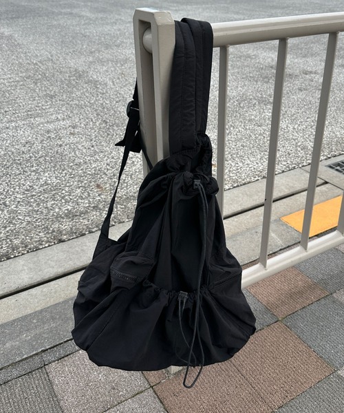 sedacle（セダクル）の「ナイロンナップサック（バックパック/リュック・メンズ・アイボリー/ブラック・FREE）」の10枚目の写真