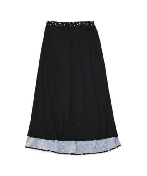 LAVEANGE（ラビアンジェ）の「花柄プリントセミフレアスカート（スカート・レディース・ブラック/ネイビー・4L/3L/LL/M）」の12枚目の写真