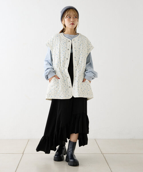 w closet（ダブルクローゼット）の「2WAYキルティングジャケット