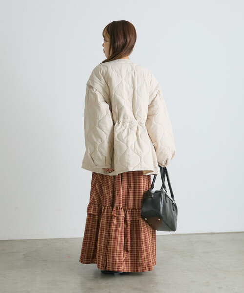 w closet（ダブルクローゼット）の「２WAYキルティングジャケット（その他アウター・レディース・オフホワイト/アイボリー/カーキ・FREE）」の10枚目の写真