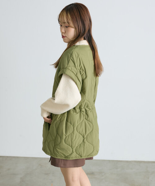 w closet（ダブルクローゼット）の「２WAYキルティングジャケット（その他アウター・レディース・オフホワイト/アイボリー/カーキ・FREE）」の15枚目の写真