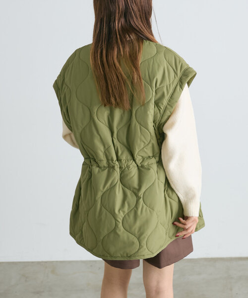 w closet（ダブルクローゼット）の「２WAYキルティングジャケット（その他アウター・レディース・オフホワイト/アイボリー/カーキ・FREE）」の16枚目の写真