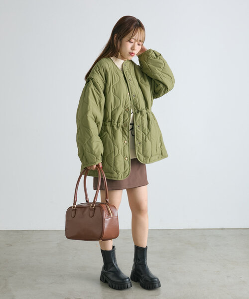 w closet（ダブルクローゼット）の「２WAYキルティングジャケット（その他アウター・レディース・オフホワイト/アイボリー/カーキ・FREE）」の18枚目の写真