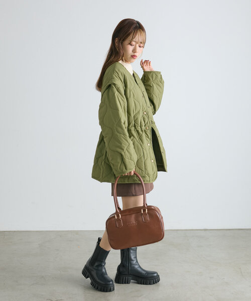 w closet（ダブルクローゼット）の「２WAYキルティングジャケット（その他アウター・レディース・オフホワイト/アイボリー/カーキ・FREE）」の19枚目の写真