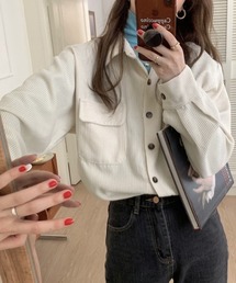 ビックポケットコーデュロイオーバーシャツ