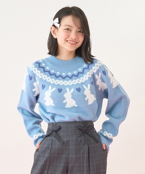 メゾピアノ うさぎ トレーナー キュロット ニット 110 120 5点 楽天市場】メゾピアノ(mezzo piano)ウサギトレーナー＆遊園地柄