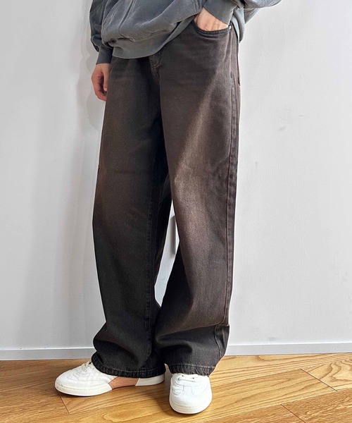 COLIN（コリン）の「COLIN:10.5oz デニムオーバーダイ バギーパンツ（デニムパンツ・メンズ・インディゴブルー/ブラック・M/L）」の3枚目の写真