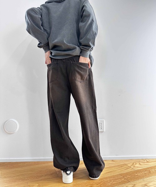 COLIN（コリン）の「COLIN:10.5oz デニムオーバーダイ バギーパンツ（デニムパンツ・メンズ・インディゴブルー/ブラック・M/L）」の8枚目の写真