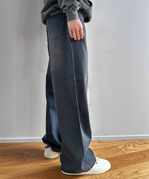 COLIN（コリン）の「COLIN:10.5oz デニムオーバーダイ バギーパンツ（デニムパンツ・メンズ・インディゴブルー/ブラック・M/L）」の7枚目の写真