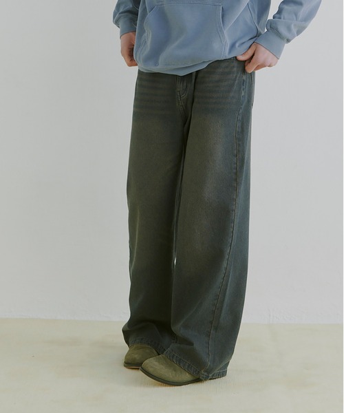 COLIN（コリン）の「COLIN:10.5oz デニムオーバーダイ バギーパンツ（デニムパンツ・メンズ・インディゴブルー/ブラック・M/L）」の16枚目の写真