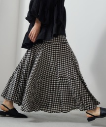 ギンガムチェックティアードスカート
