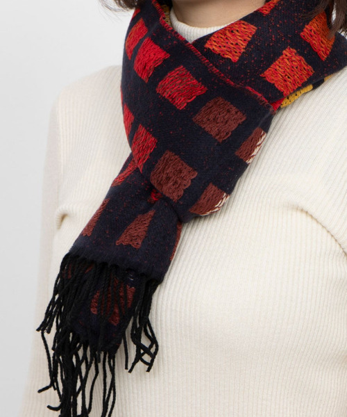 【セール】カシュネ cache nez / ブロックグラデーションマフラー（マフラー）｜cachenez（カシュネ）