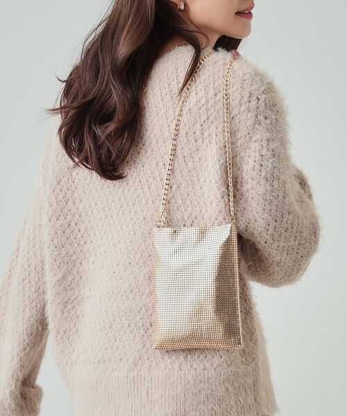 SHOO・LA・RUE（シューラルー）の「◆メタルメッシュショルダーバッグ（ショルダーバッグ・レディース・ブラック/ゴールド/シルバー・00）」の4枚目の写真