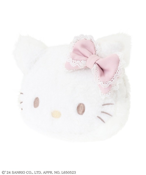 Maison de FLEUR（メゾンドフルール）の「Charmmykitty フェイスポーチ（ポーチ・レディース・ホワイト・FREE）」の5枚目の写真