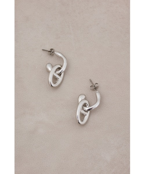 AZUL by moussy（アズールバイマウジー）の「アンカーチェーンミニフープピアス（ピアス（両耳用）・レディース・ゴールド系その他/シルバー・FREE）」の5枚目の写真