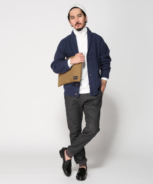 JOURNAL STANDARD（ジャーナルスタンダード）の「畔ネップショールカーディガン#（カーディガン/ボレロ・メンズ・カーキ/ベージュ/ネイビー/オレンジ・MEDIUM/LARGE）」の11枚目の写真