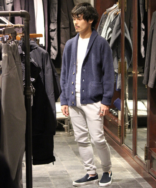 JOURNAL STANDARD（ジャーナルスタンダード）の「畔ネップショールカーディガン#（カーディガン/ボレロ・メンズ・カーキ/ベージュ/ネイビー/オレンジ・MEDIUM/LARGE）」の10枚目の写真