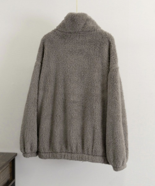 Miniministore(ミニミニストア)の「ファージャケット レディースボアブルゾン(ブルゾン・レディース・ダークグレー/オフホワイト・FREE)」の21枚目の写真