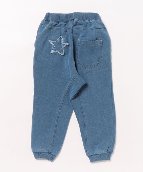 BABYDOLL（ベビードール）の「親子お揃い パッチワーク ニットデニムロングパンツ 0092K（トップス別売り）（その他パンツ・キッズ・チャコールグレー/ライトインディゴブルー・90cm/100cm/110cm/120cm/130cm/140cm/150cm/80ｃｍ）」の9枚目の写真