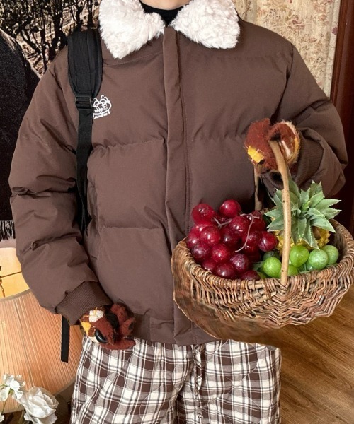 セール】ボア襟カジュアルダウンジャケット（ダウンジャケット/コート