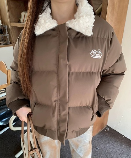 セール】ボア襟カジュアルダウンジャケット（ダウンジャケット