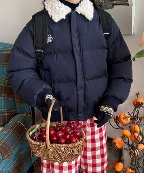 セール】ボア襟カジュアルダウンジャケット（ダウンジャケット/コート